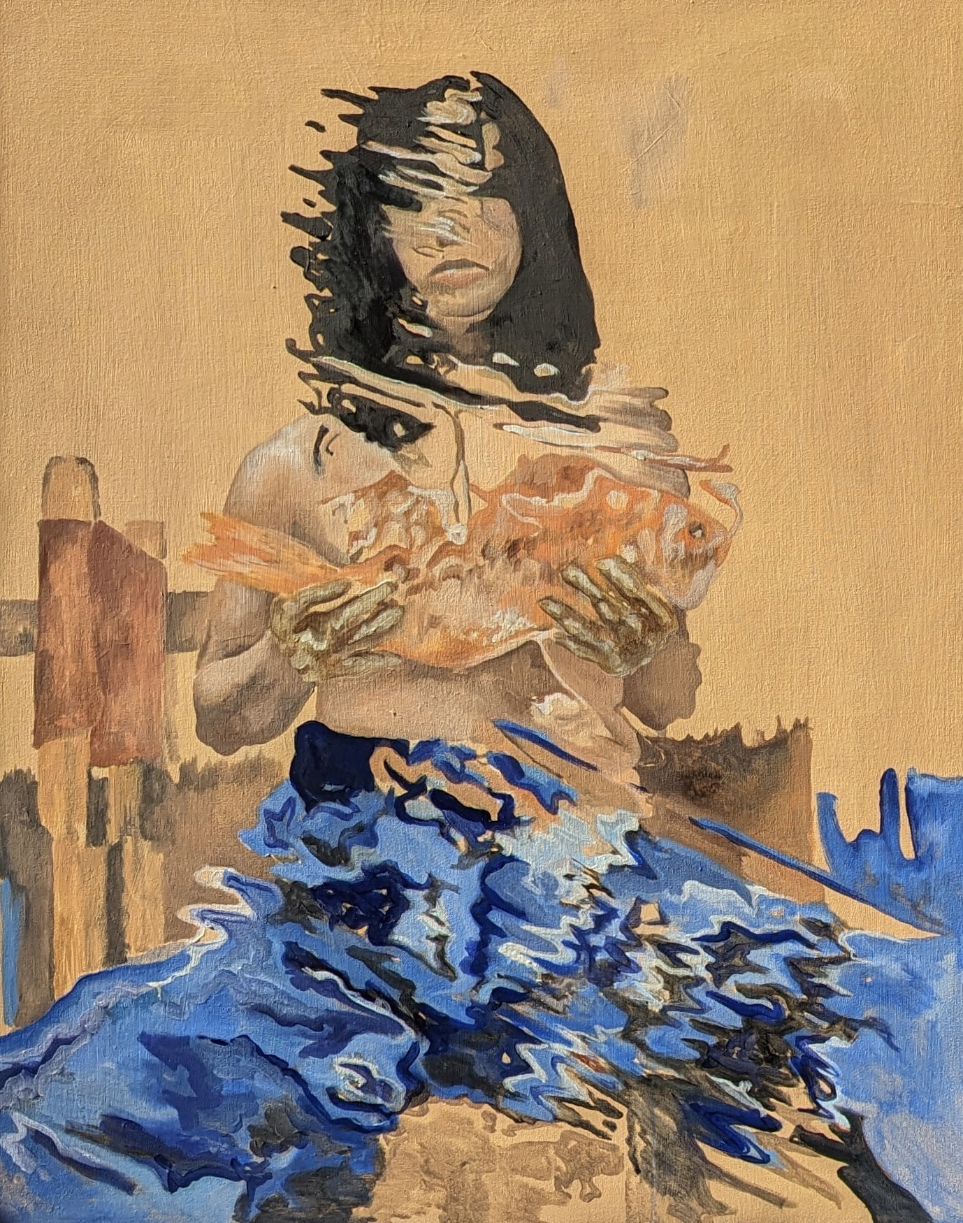 Pesca, 92x73x1.5cm, huile sur toile, 2024